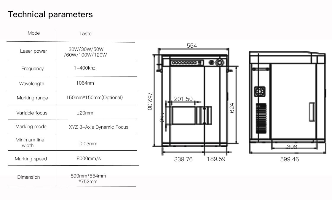 Taste Laser-3d laser etching machine